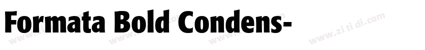 Formata Bold Condens字体转换